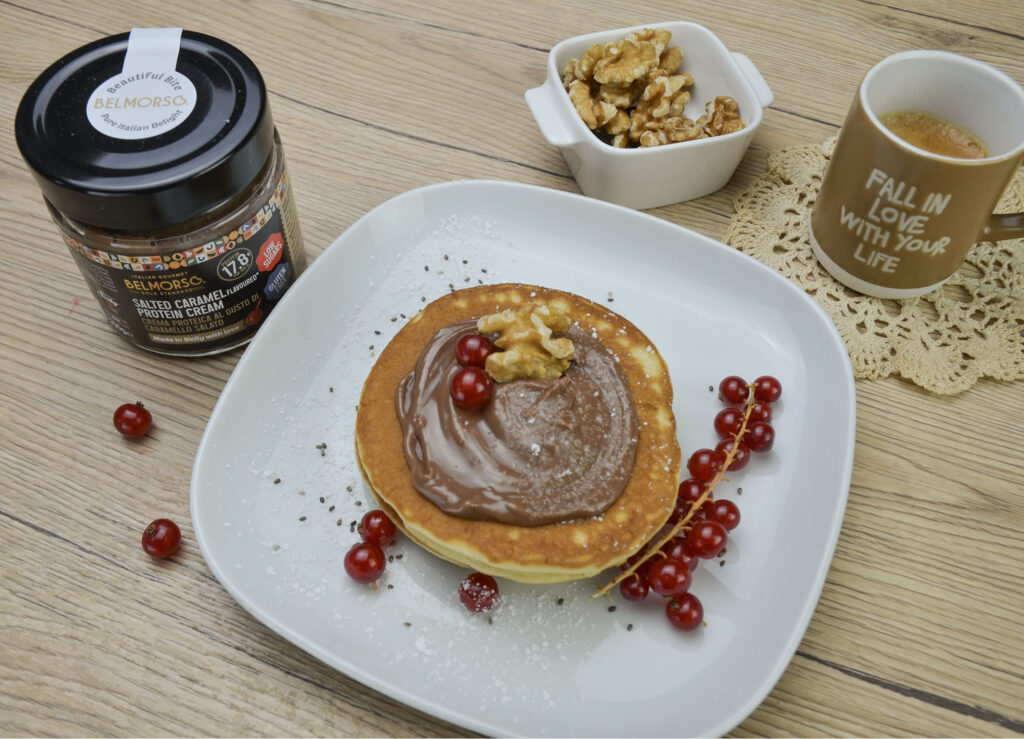 Italian pancakes with caramel cream