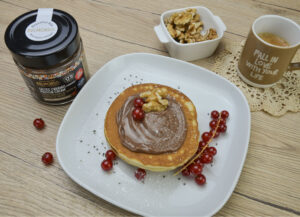 Italian pancakes with caramel cream