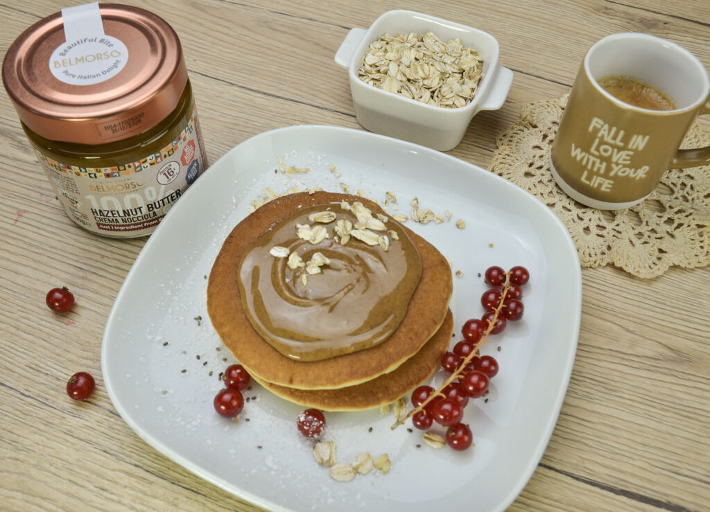 Italian pancakes with hazelnut cream