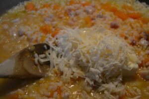 pumpkin risotto with bacon